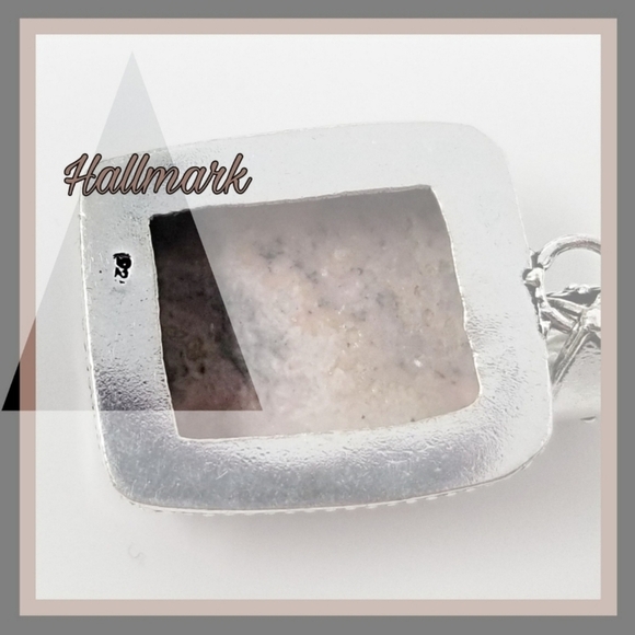 9ct Rhodochrosite ✦ Pendant ✦ Sterling Silver Vintage Victorian Rare Crystal NWT - Picture 4 of 4